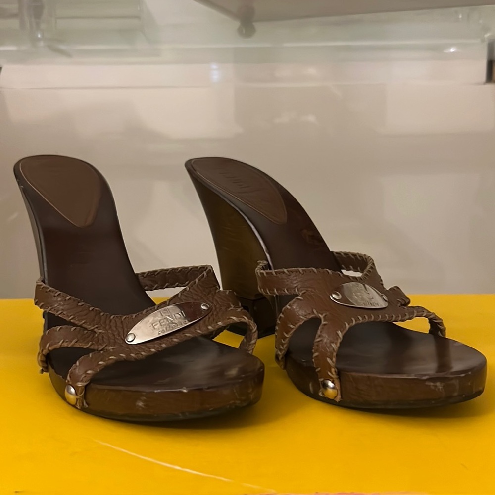 Vintage Wooden Fendi Sandals